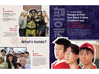 Feature article spread